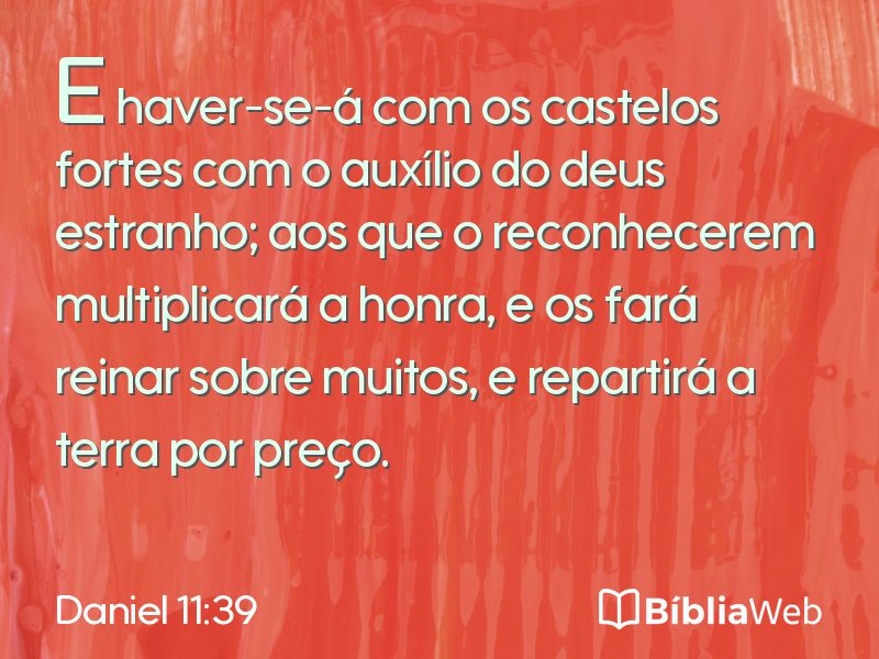 Daniel 11:39 em imagem para compartilhar