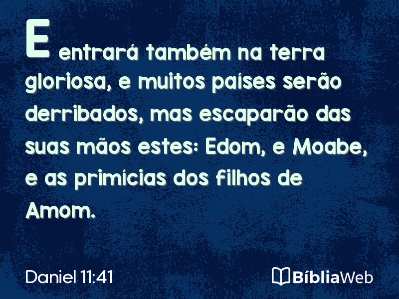Daniel 11:41 em imagem para compartilhar