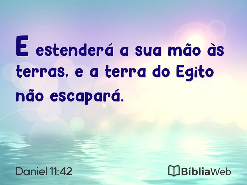 Daniel 11:42 em imagem para compartilhar