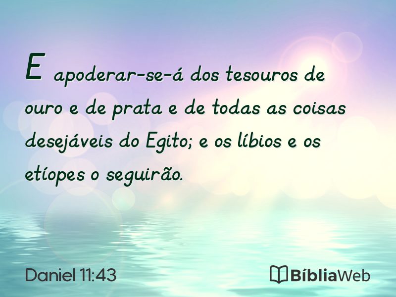Daniel 11:43 em imagem para compartilhar