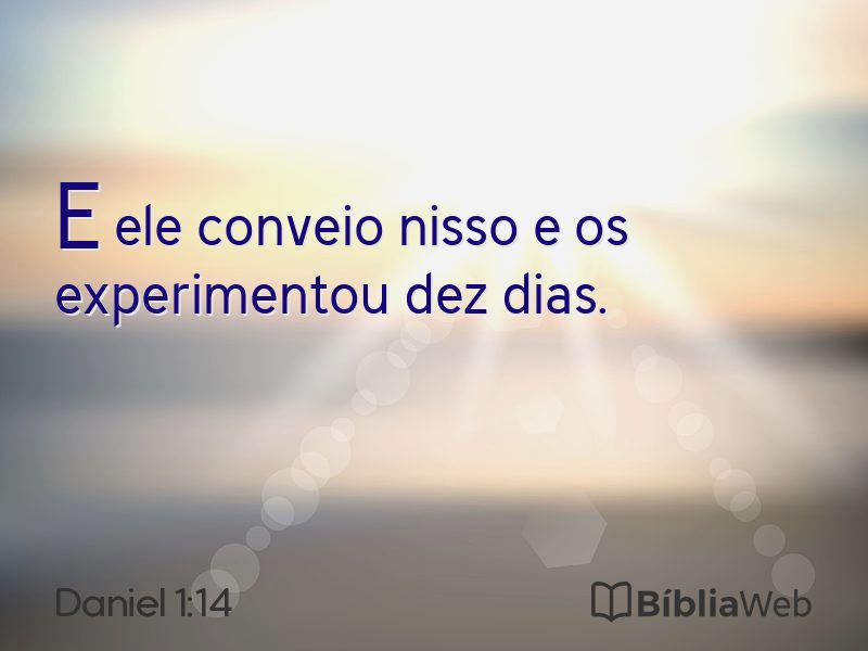 Daniel 1:14 em imagem para compartilhar
