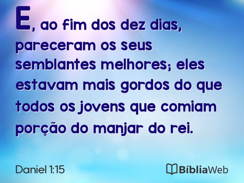 Daniel 1:15 em imagem para compartilhar