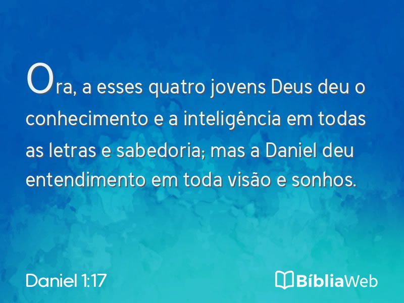 Daniel 1:17 em imagem para compartilhar