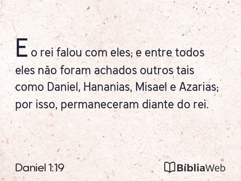 Daniel 1:19 em imagem para compartilhar