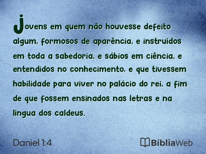 Daniel 1:4 em imagem para compartilhar