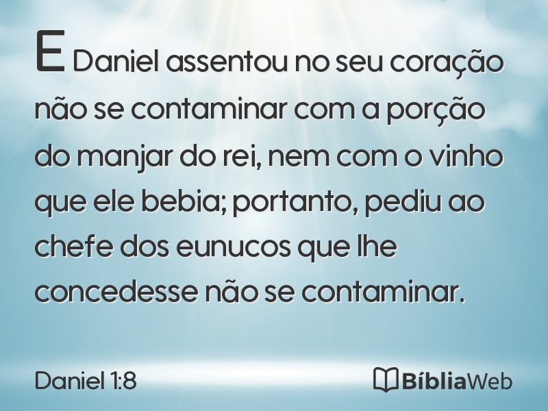 Daniel 1:8 em imagem para compartilhar