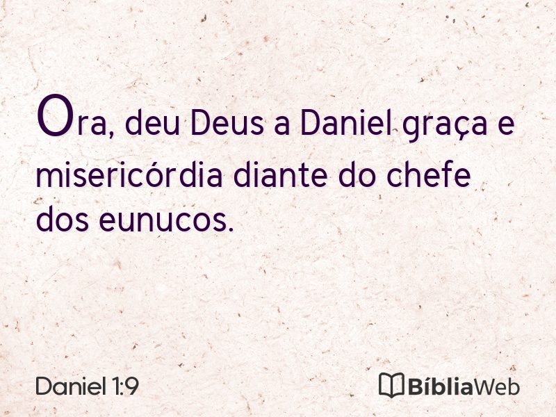 Daniel 1:9 em imagem para compartilhar