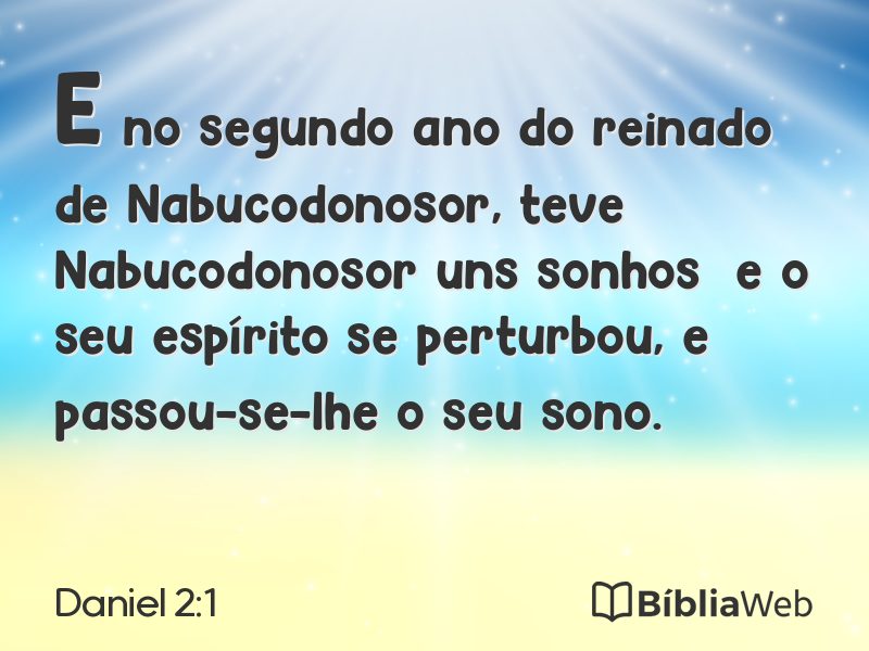 Daniel 2:1 em imagem para compartilhar
