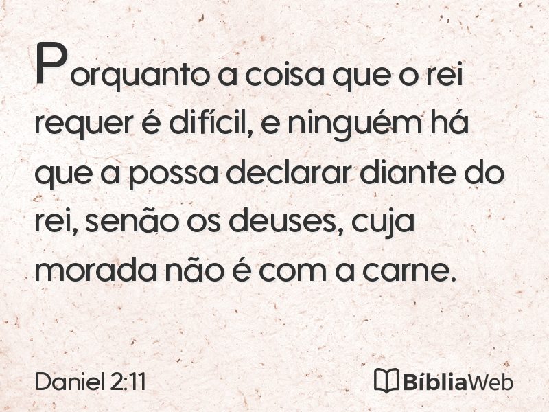Daniel 2:11 em imagem para compartilhar