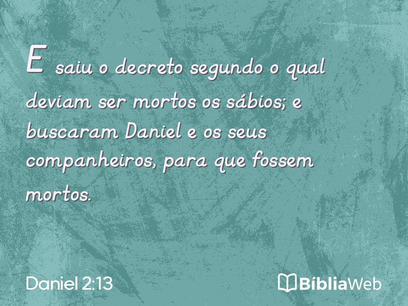 Daniel 2:13 em imagem para compartilhar