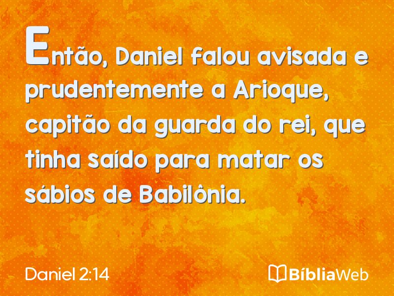 Daniel 2:14 em imagem para compartilhar