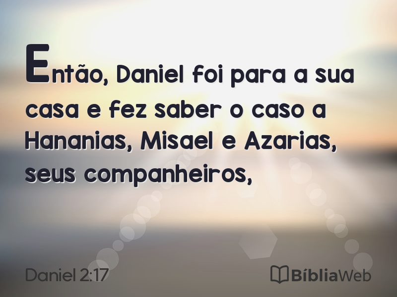 Daniel 2:17 em imagem para compartilhar