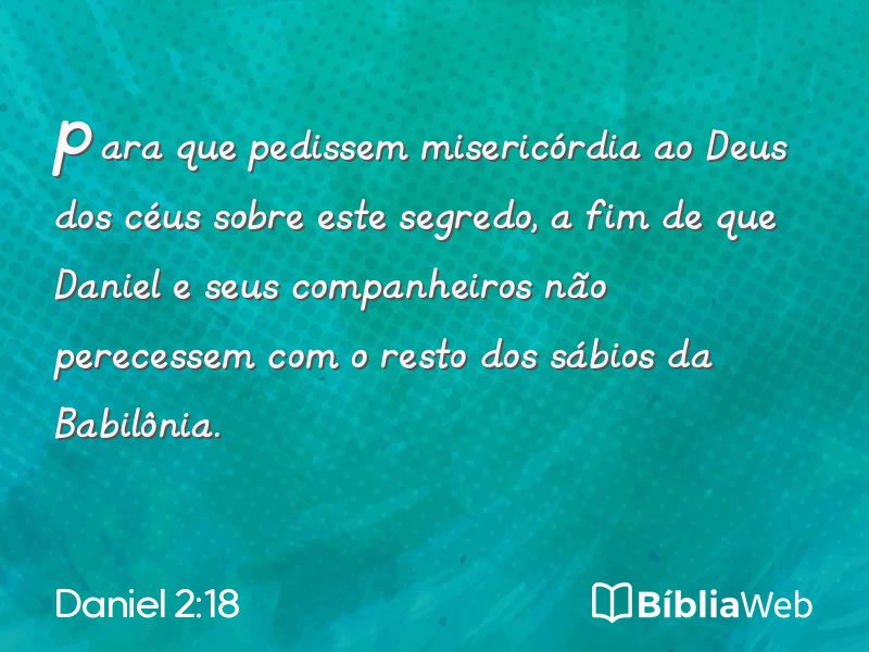 Daniel 2:18 em imagem para compartilhar