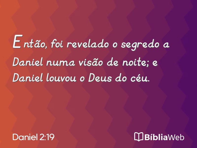 Daniel 2:19 em imagem para compartilhar