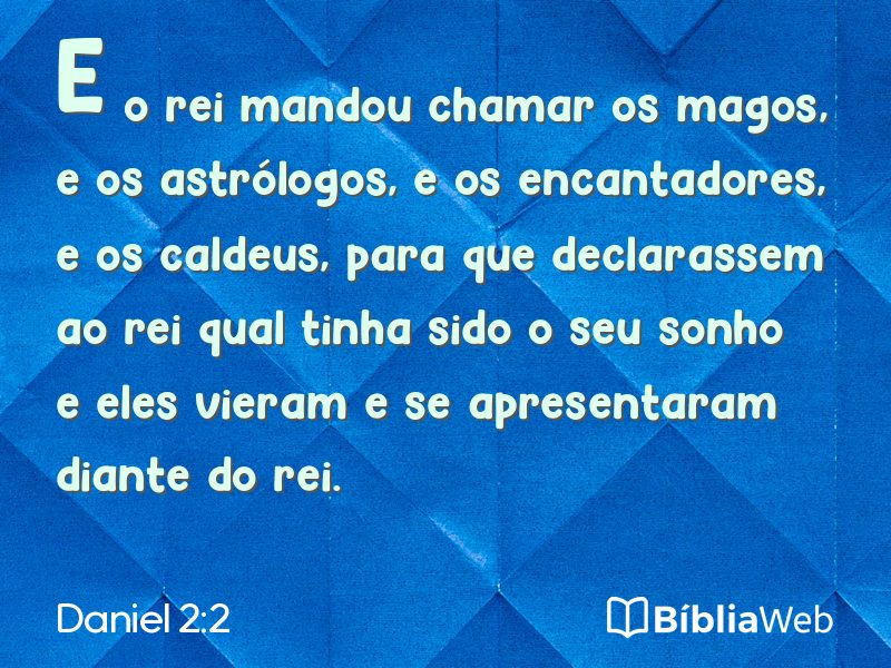 Daniel 2:2 em imagem para compartilhar