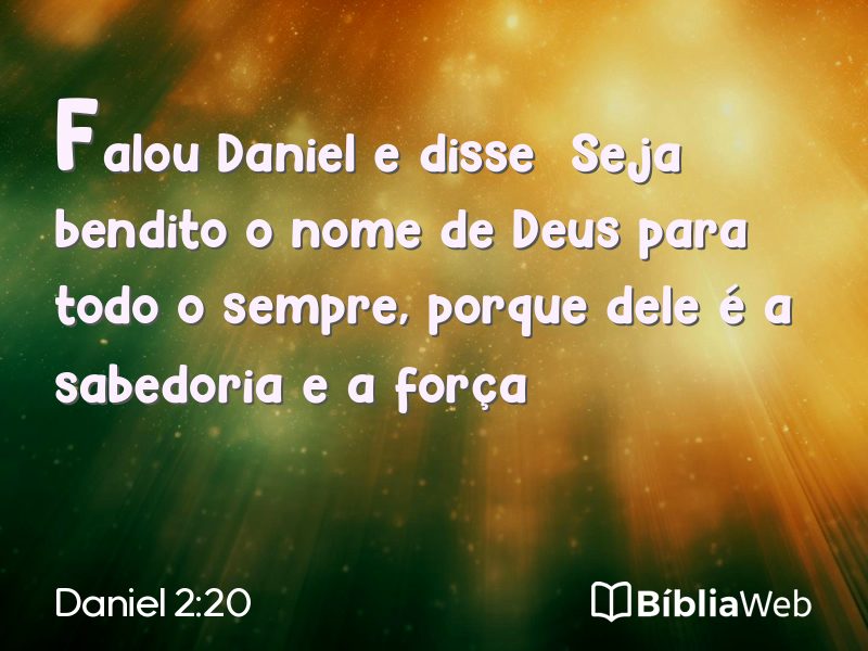 Daniel 2:20 em imagem para compartilhar