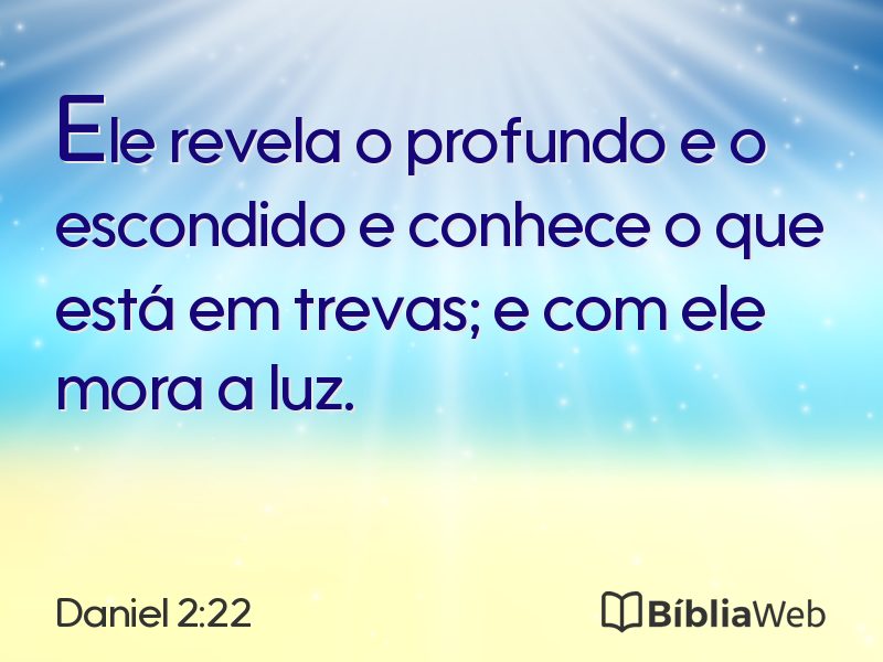 Daniel 2:22 em imagem para compartilhar