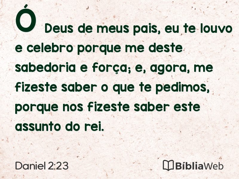 Daniel 2:23 em imagem para compartilhar