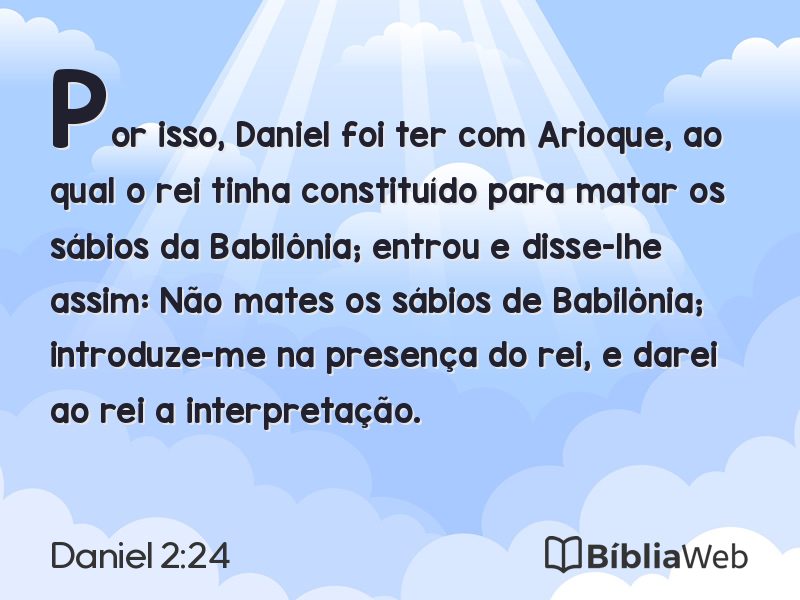 Daniel 2:24 em imagem para compartilhar