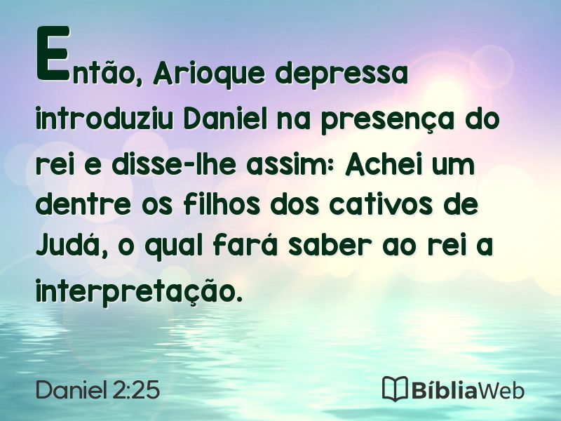 Daniel 2:25 em imagem para compartilhar
