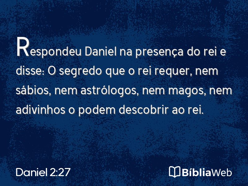 Daniel 2:27 em imagem para compartilhar
