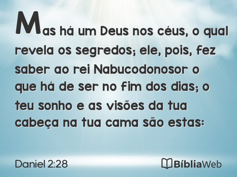 Daniel 2:28 em imagem para compartilhar