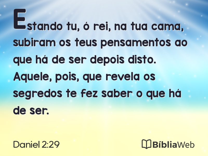 Daniel 2:29 em imagem para compartilhar