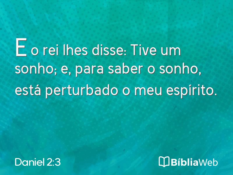 Daniel 2:3 em imagem para compartilhar