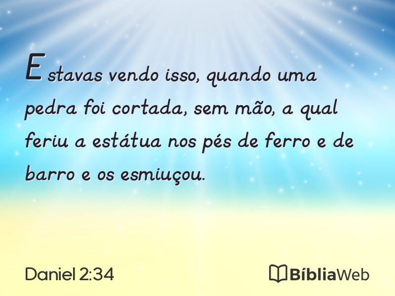 Daniel 2:34 em imagem para compartilhar