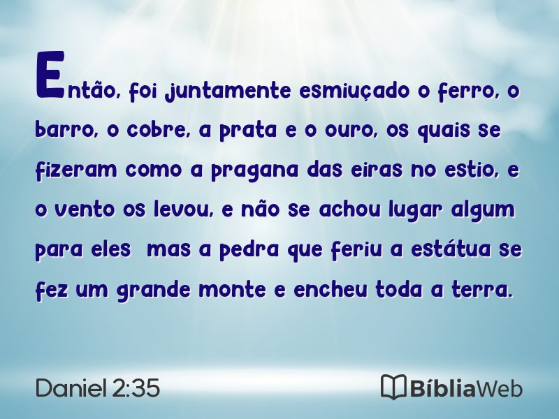 Daniel 2:35 em imagem para compartilhar
