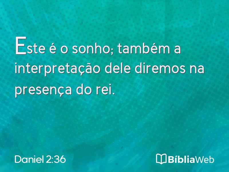 Daniel 2:36 em imagem para compartilhar