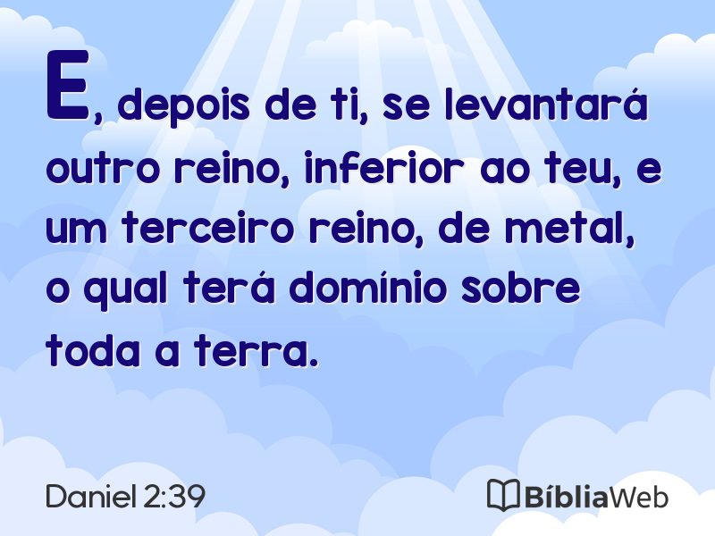 Daniel 2:39 em imagem para compartilhar