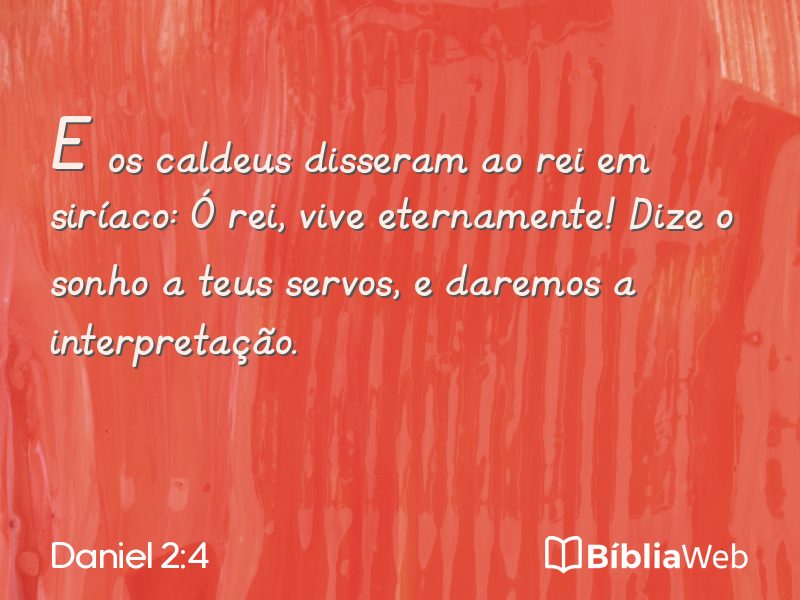 Daniel 2:4 em imagem para compartilhar
