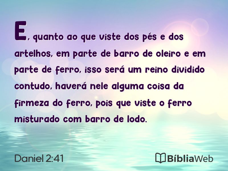 Daniel 2:41 em imagem para compartilhar