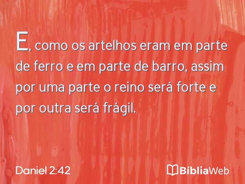 Daniel 2:42 em imagem para compartilhar