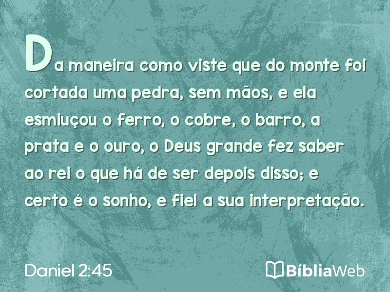 Daniel 2:45 em imagem para compartilhar