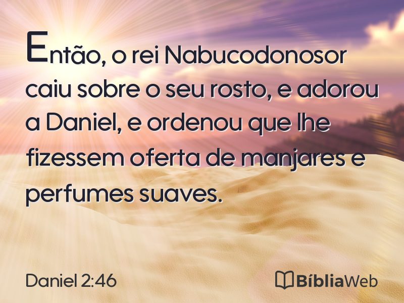 Daniel 2:46 em imagem para compartilhar