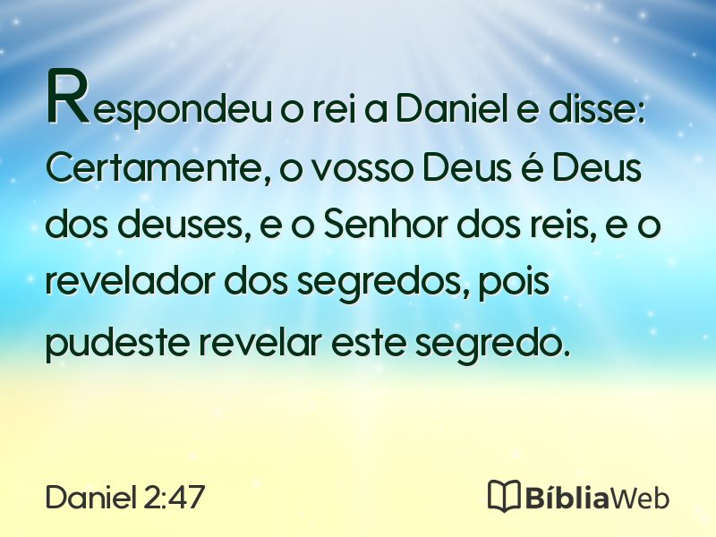 Daniel 2:47 em imagem para compartilhar