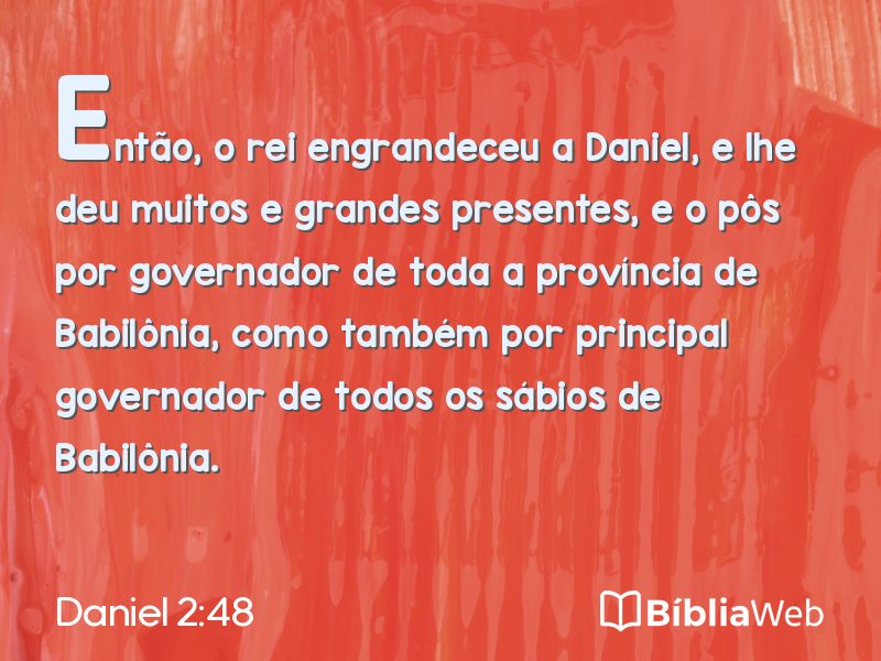 Daniel 2:48 em imagem para compartilhar