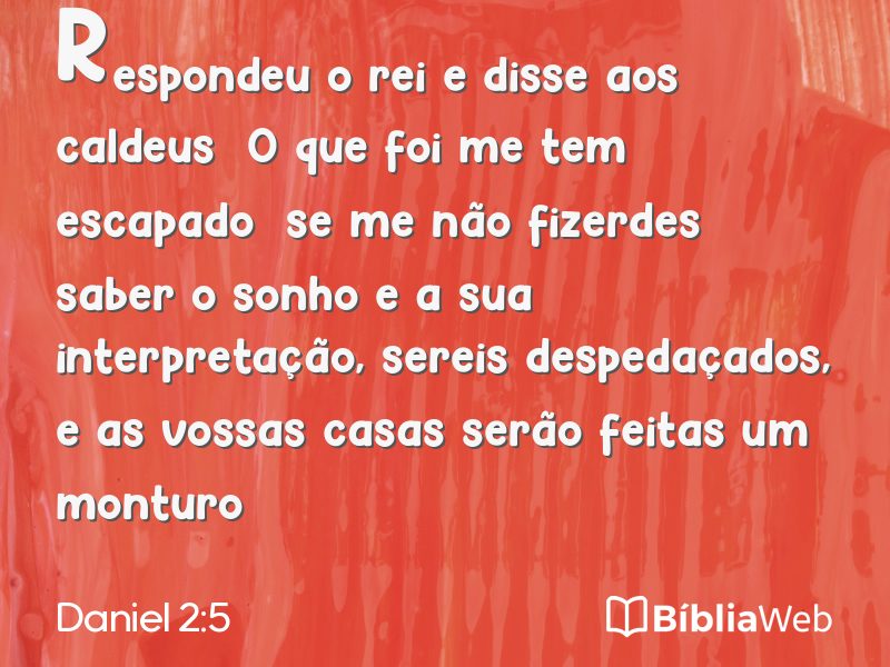 Daniel 2:5 em imagem para compartilhar