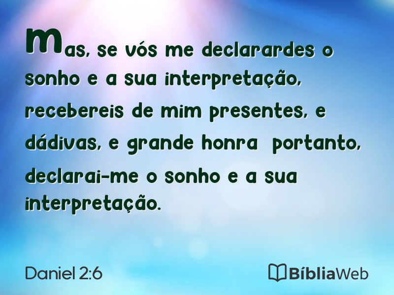 Daniel 2:6 em imagem para compartilhar
