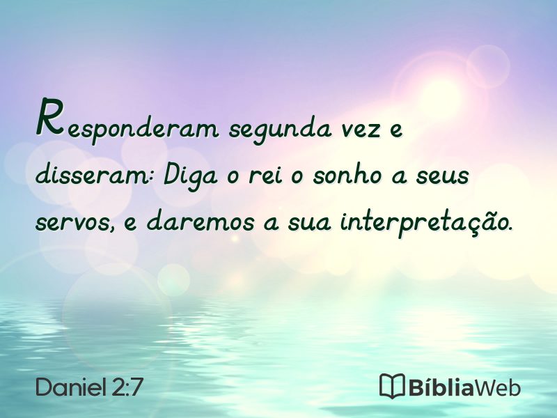 Daniel 2:7 em imagem para compartilhar