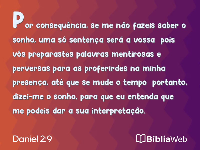 Daniel 2:9 em imagem para compartilhar