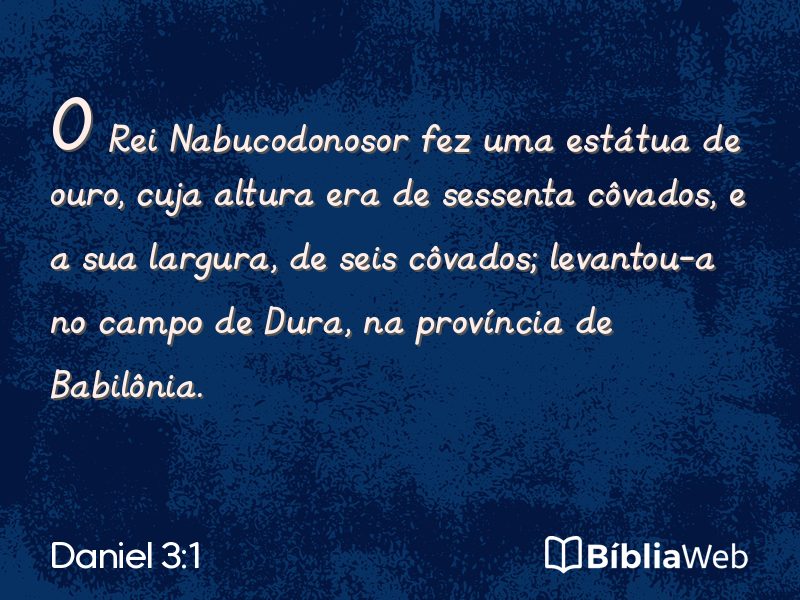 Daniel 3:1 em imagem para compartilhar