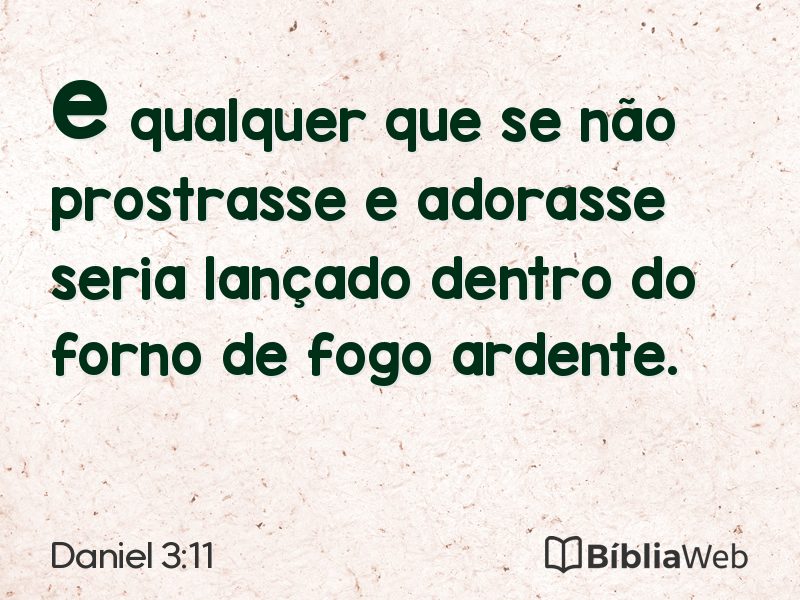 Daniel 3:11 em imagem para compartilhar