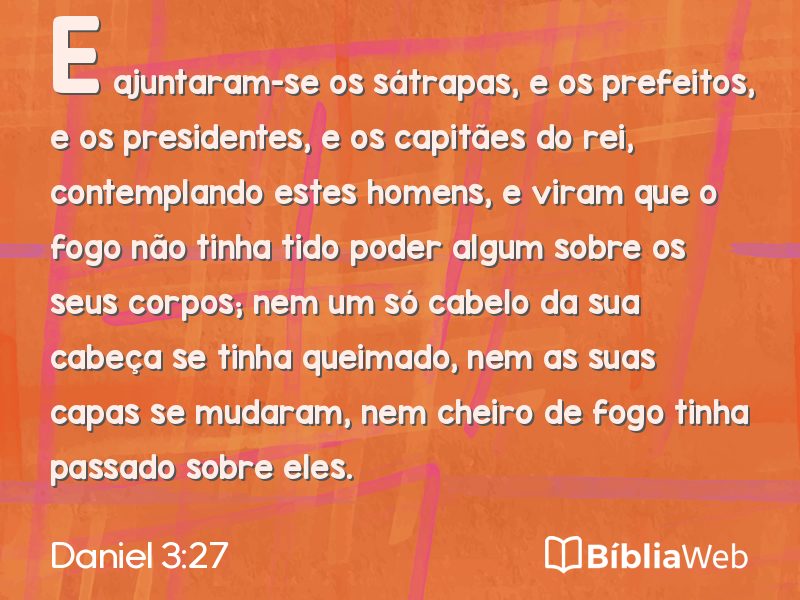 Daniel 3:27 em imagem para compartilhar