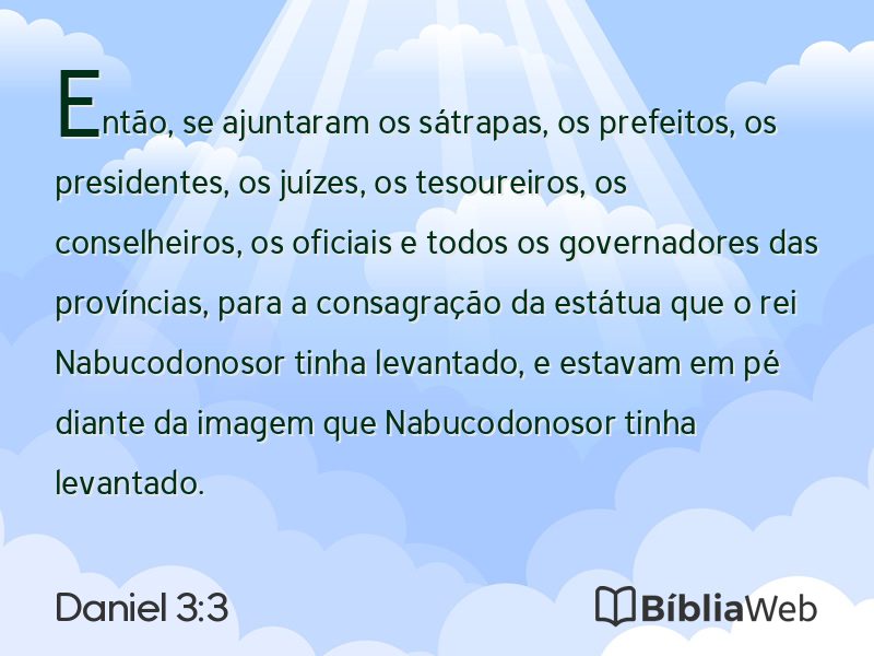 Daniel 3:3 em imagem para compartilhar
