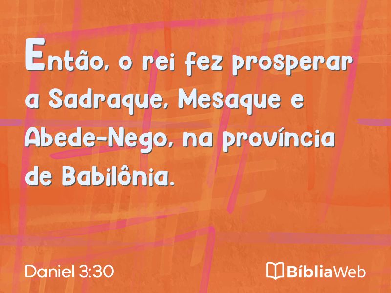 Daniel 3:30 em imagem para compartilhar