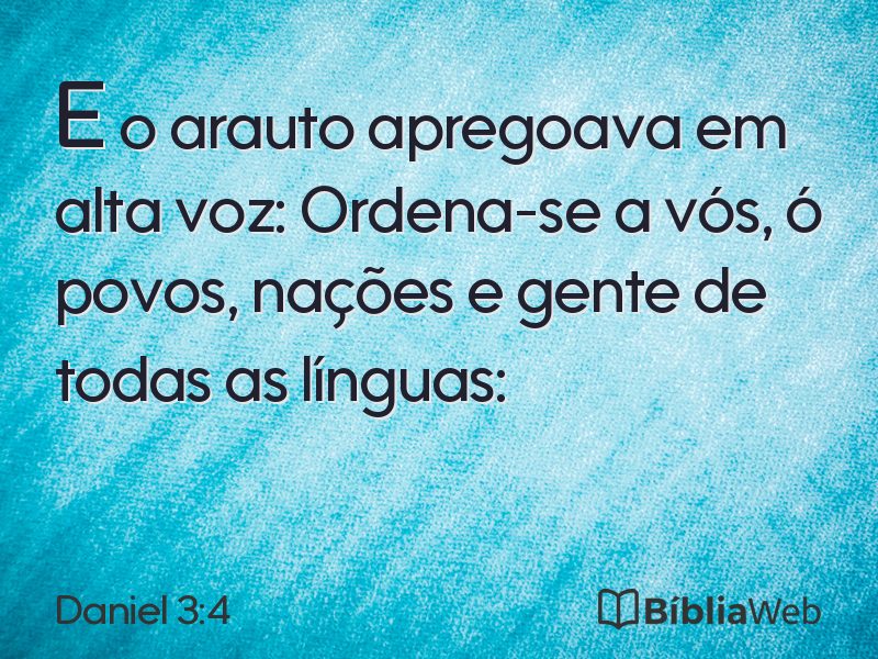 Daniel 3:4 em imagem para compartilhar