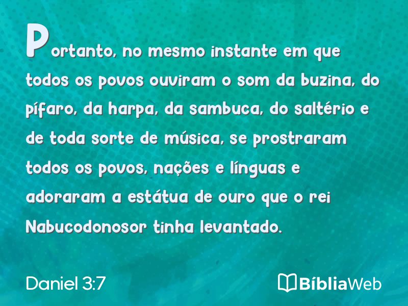 Daniel 3:7 em imagem para compartilhar